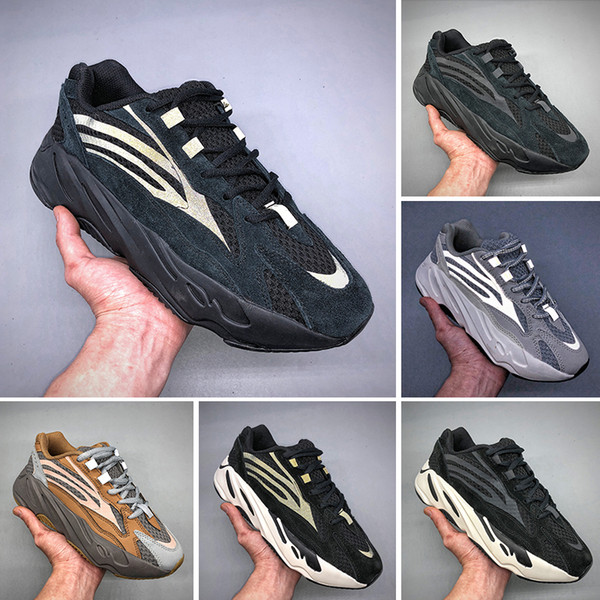 2019T 2019 Static 700 Wave Runner Mauve Inertia Men Women Top Quality Kanye West 700 V2 Designer Shoes Sport Sneakers With Box 36-46