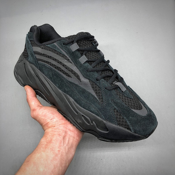 INERTIA 700 Kanye West Wave Runner Static 3M Reflective Mauve Solid Grey Sports Running Shoes Men Women Sports Sneaker Shoes size 36-46
