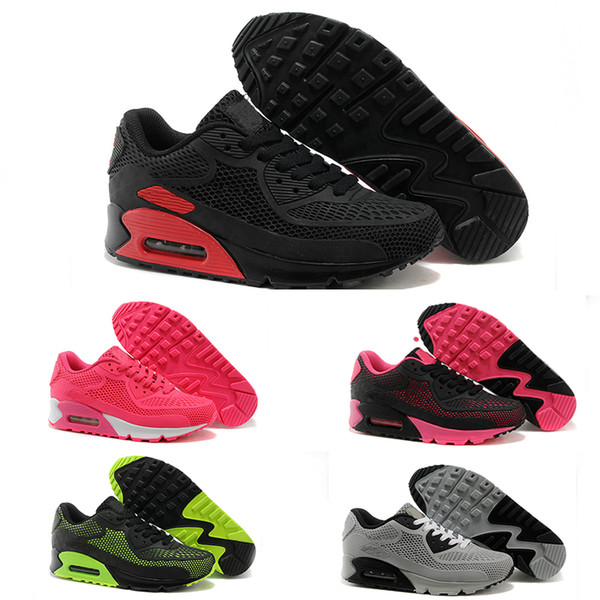 2019T 2017 New running Shoes Cushion 90 KPU Men Women High Quality Sneakers Cheap All black Sports Shoes Free Shipping Size 36-45