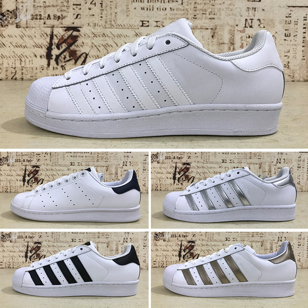 2019T Free Shipping Superstar White Black Pink Blue Gold Superstars 80s Pride Sneakers Super Star Women Men Sport Casual Shoes EU SZ36-45