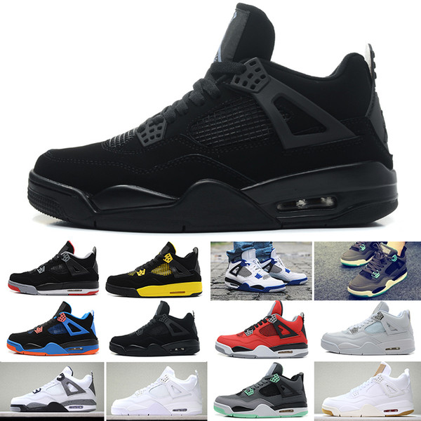 2019 Mens 4 4s Basketball Shoes Cactus Jack White Cement Game Royal Motor Best Quality Mens Sport Sneakers Designer Shoes US 7-13