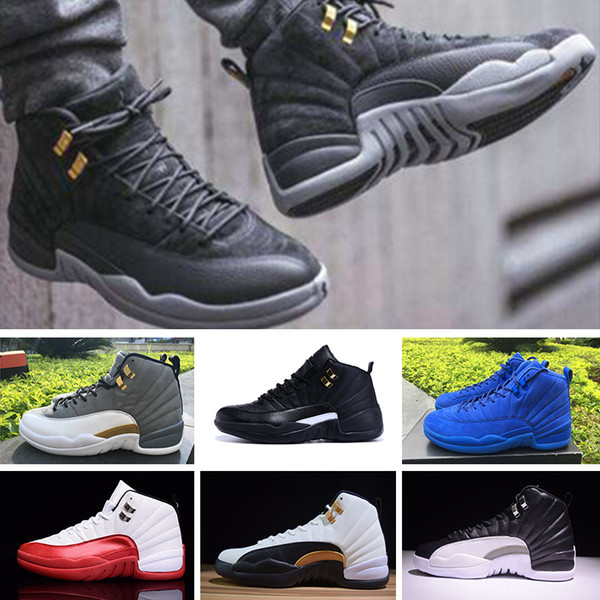 Drop Shipping Air - 12 Cool Grey With Real Carbon Fiber For Men Basketball Sport Shoes Ship With Box