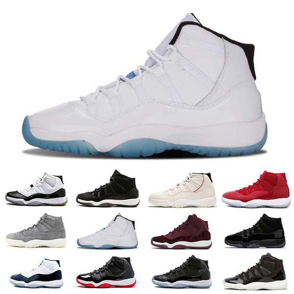 2019 Cheap Concord High 45 11 XI 11s PRM Heiress Gym Red Platinum Tint Space Men Basketball Shoes sports Sneakers