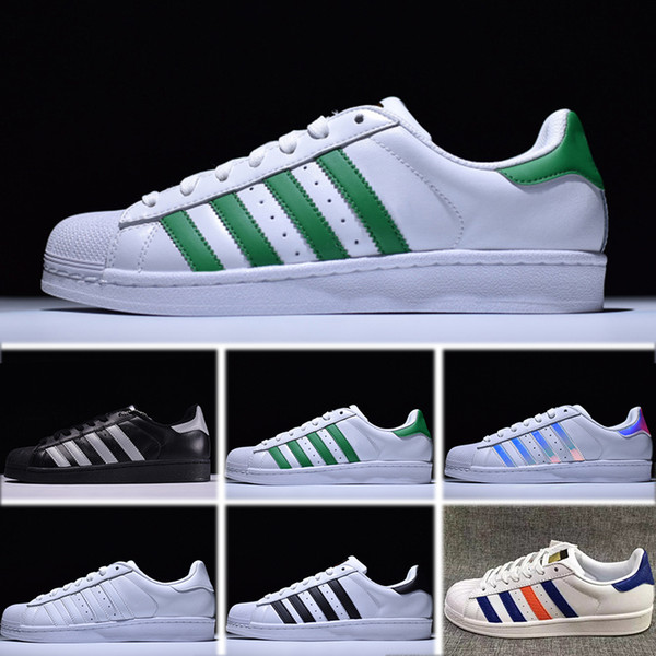 2018 New Originals Superstars shoes Black White Gold Hologram Junior Superstars 80s Pride Sneakers Super Star Cheap Women Men Running shoes