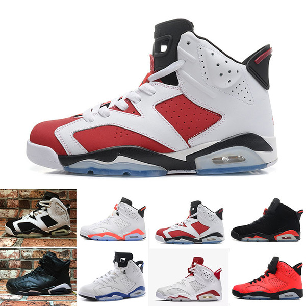 2019 New Bred Men 6 6s Basketball Shoes Tinker UNC Black Cat White Infrared Red Carmine Toro Mens Designer Trainer Sport Sneaker Size 41-47
