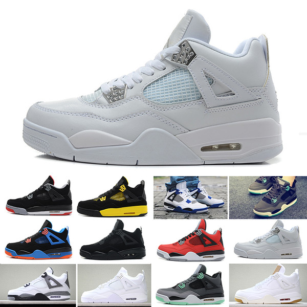 Tattoo 4 Singles Day 4s Basketball Shoes men Pure Money Royalty White Cement Raptors Black cat Bred Fire Red mens trainers Sports Sneakers