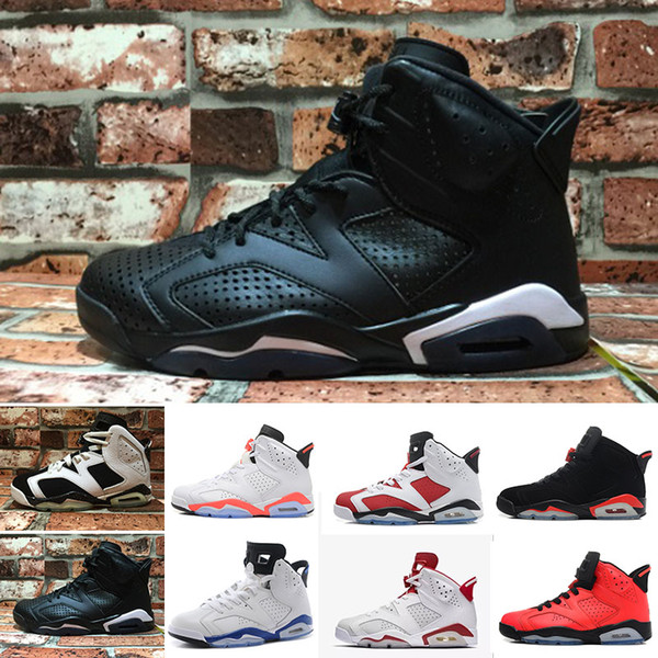 6 carmine basketball shoes Classic 6s UNC black blue white infrared low chrome women men sport blue red oreo alternate Oreo black cat