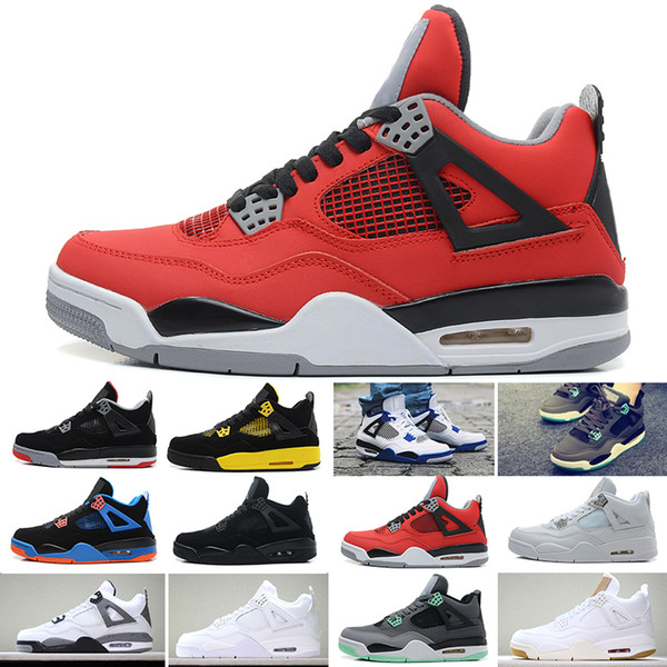 2019 With Box Travis 4 Cactus Jack 4s Mens Raptors Basketball Shoes 4s White Cement Black Red 4 Superman Fashion Sneakers Sports Shoes