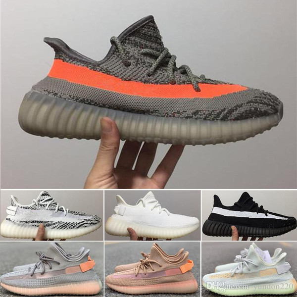 Best Quality V2 Butter Blue Tint 2019 Semi Frozen Yellow Zebra Running Sports Shoes Cream White Black Red Mens Sneakers