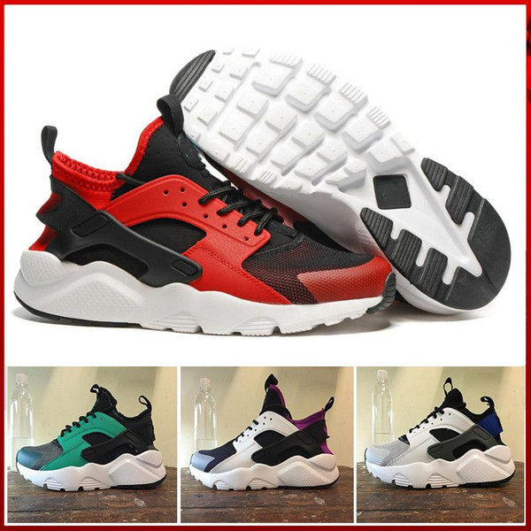 Sale 2019 New Air Huarache 1.0 4.0 Men Running Shoes Cheap Stripe Red Balck White Rose Gold Women Trainer Shoes Sport