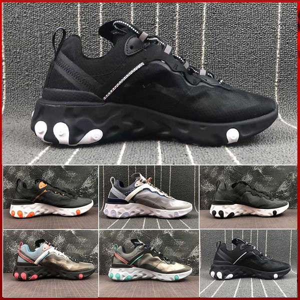 2019 New Epic React Element 87 Undercover Men Running Shoes Sail Light Bone Blue Chill Solar Anthracite Black Women Designer Sports Sneakers