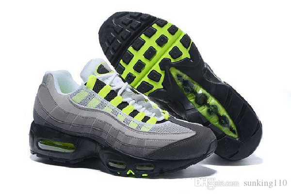 Hot Cushion 95 TT white black Sports running shoes for men women Fashion designer luxury mens black red OG Neon Trainers Sneaker Shoes 42