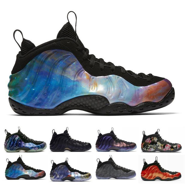 new Penny Hardaway Basketball Shoes Alternate Galaxy Eggplant Foams Mens Sports Sneakers One Night Maroon Trainers Air Chaussures danboss