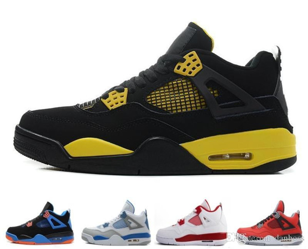 2019 hot Travis 4 Cactus Jack 4s IV Raptors Basketball Shoes 4s White Cement Black Red 4 Pale Citron Fashion Sneakers Sports Shoes danboss