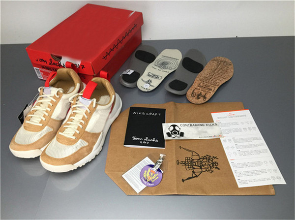 Tom Sachs x Craft Mars Yard 2.0 TS Joint Limited Sneaker Best Quality Natural Sport Red Maple Authentic Running Shoes With Original box