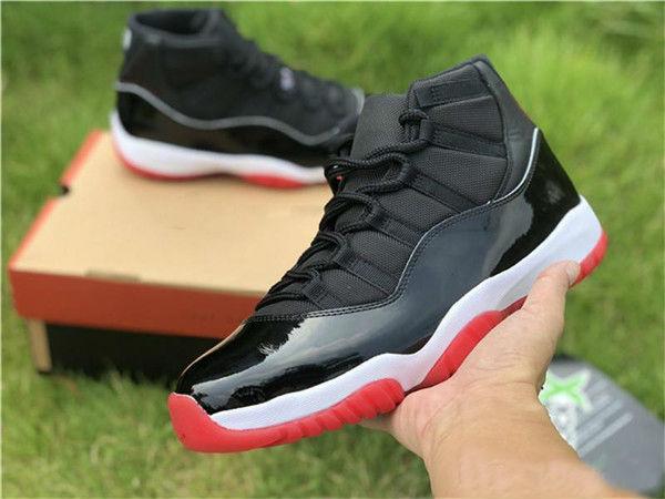 Hot Sale 11 Bred Black Red White Varsity Red Classic 11S Men Basketball Shoes Sports Sneakers