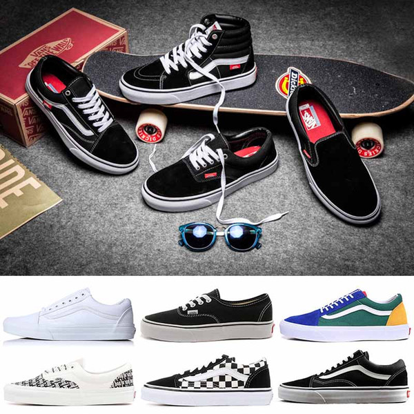 Casual shoe VANS Old Skool Authentic Canvas Skate Shoes Designer Mens Women Running shoes for men trainer Sport Sneakers 36-44 Free Shipping