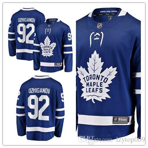 custom 2019 Men's Maple Leafs 92 Igor Ozhiganov Fanatics Branded Blue Home Breakaway Player Toronto women kids Jersey