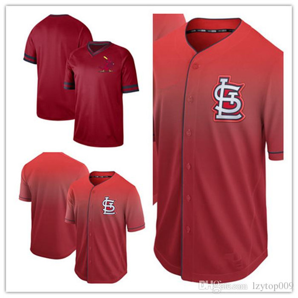 custom 2019 Men's St. Louis Cardinals Cooperstown Collection Fade Legend V-Neck women kids Jersey