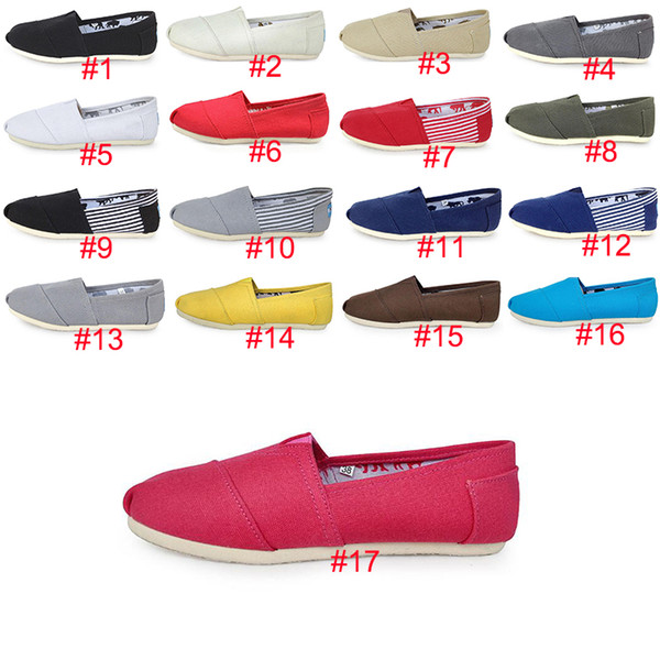 17 Colors TOM Sneakers Slip-On Casual Lazy Shoes for Women and Men Fashion Canvas Loafers Flats Size 35-45 Classics Designer Shoes