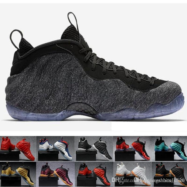 foamposites Cheap Best Basketball Shoes Penny Hardaway Mens Sports Sneakers Foam One Eggplant Purple Mens Basket Ball Shoes Sneakers Trainers 7-13