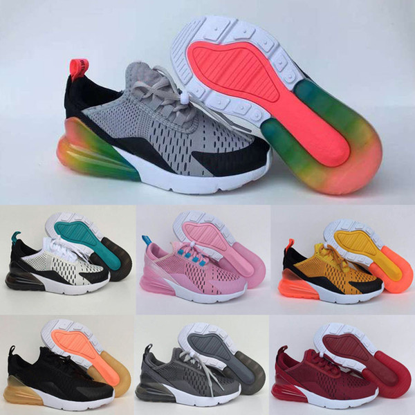 Rainbow 270 kids shoes For boys girls baby children boost white blue grey Air Casual shoes Eur28-35