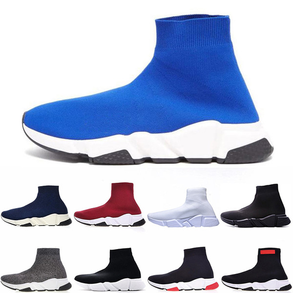 Luxury Designer fashion Shoes for women men Speed Trainer Black Red Triple Black Flat Fashion Socks Boots mens Sneaker Speed Trainer Runner