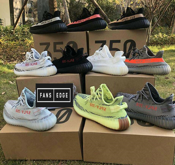 350 V2 B37572 Semi Frozen Yellow B37572 Blue Tint Grey AH2203 Beluga 2.0 Grey/Bold new color kanye west outdoor running shoes