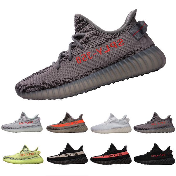 2018 Spl 350 V2 Sesame Peanut Butter Semi Frozen Yellow Blue Tint Beluga 2.0 Zebra Cream White Bred Shoes Wholesale Drop Ship