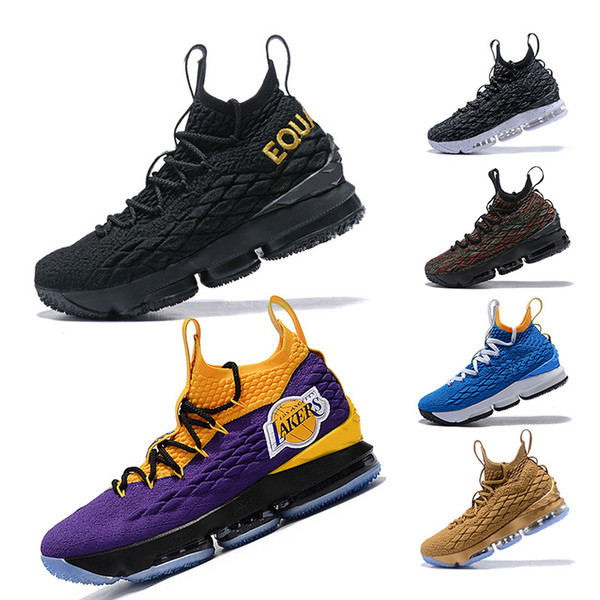 EQUALITY Lakers LBJ 15s 15 Basketball Shoes Black White CAVS Mens shoes 15s EP designer trainers mens sneakers Size 7-12