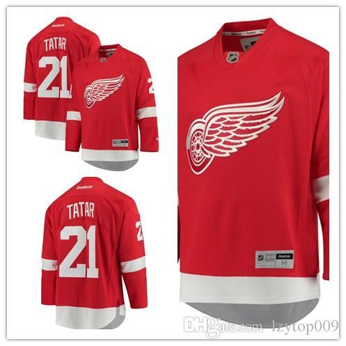 custom 2019 Men's Red Wings 21 Tomas Tatar Red Home Premier Player Detroit women kids Jersey