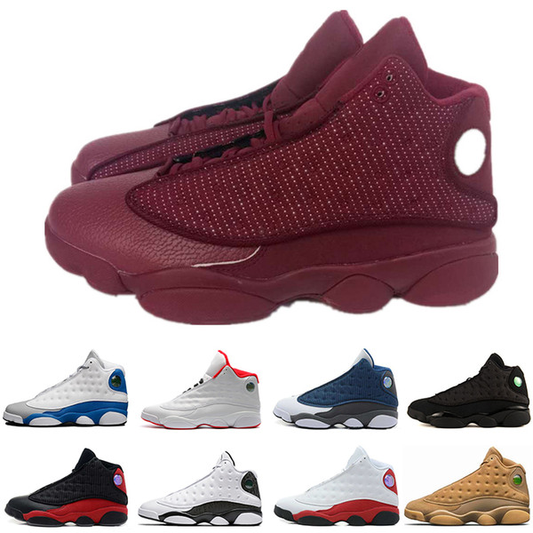 Wholesale big Discount 13s Wine Red Cat mens basketball shoes GS Hyper 3M sneakers women Sports trainers running shoes Free Shipping