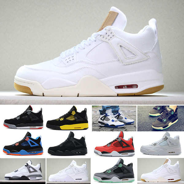 wholesale 2019 New 4 4s Men Basketball Shoes Toro Bravo Cactus Jack 2012 Release White Cement Designer Sport Sneakers 40-47