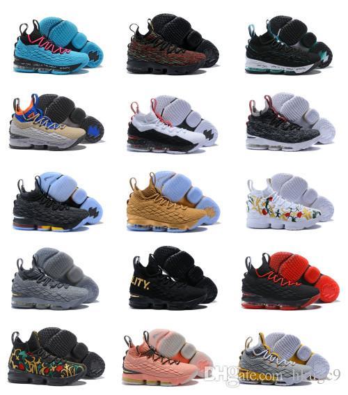 2019 High Quality Newest Ashes Ghost Lebron 15 Basketball Shoes Arrival Sneakers 15s Mens Casual 15 KingJames sports shoes LBJ EUR 40-46