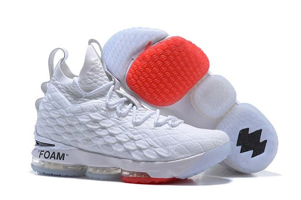 20 Colors Available 2018 New Arrival AAA+ quality What the XV Lebron 15 EQUALITY Black White Basketball Shoes Size 40-46