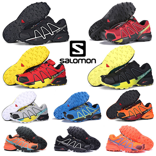 Salomon Speed cross 4 IV CS Running Shoes Men Women Trail Run Shoe Outdoor Hiking Sneakers Black Red Mens Trainer Sport Size 36-46