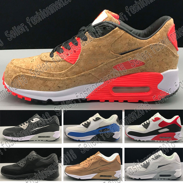 Drop ship 90 Anniversary Pack lawsuits Bronze Black Infrared Running Shoes Men Women Brand Trainers Casual Shoes mixe