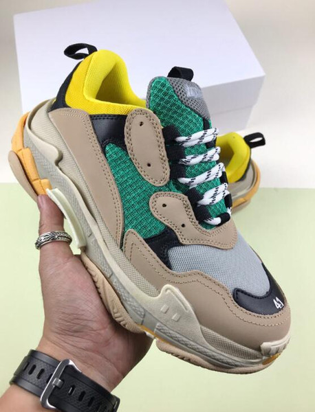 Luxury Designers Sports Casual Shoe Triple S Designer Low Old Dad Sneaker Combination Soles Boots Mens Womens Shoes Top Quality