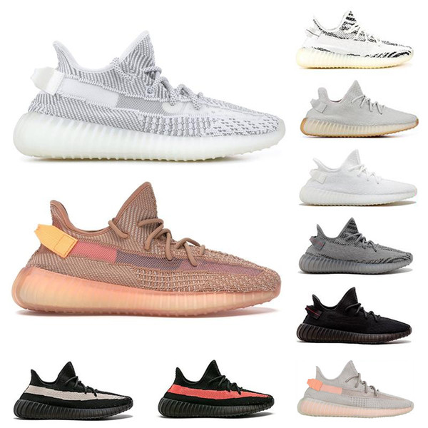 New quality 350 V2 Zebra seaam white whale electrostatic yellow frozen 2.0 Kanye West 3m men and women designer sports shoes