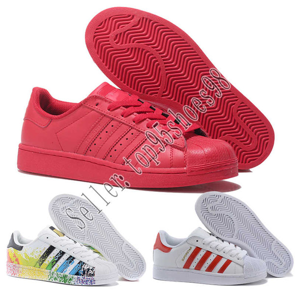 2017 Originals Superstar White Hologram Iridescent Junior Superstars 80s Pride Sneakers Super Star Women childrens Sport Running With box