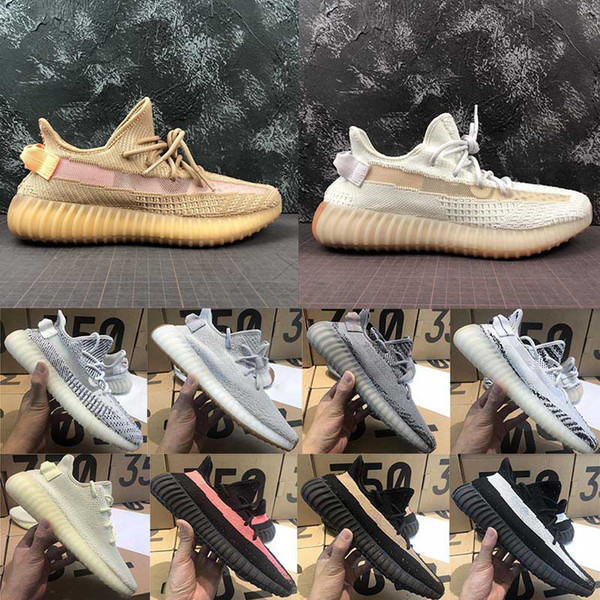 2019 Static 350 V2 Kanye West Designer Men Sneakers Butter Sesame Zebra Cream White 350 Bred Black Women Sport Running Shoes