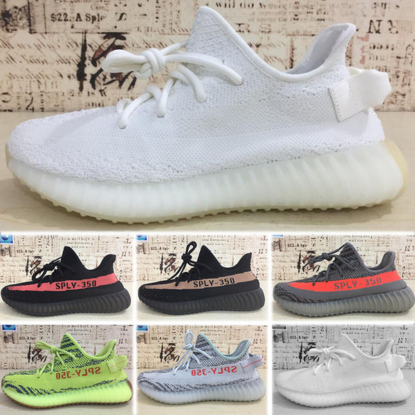 Flash Deal Sply 35O V2 Kanye West Running Shoes Discount Semi Frozen Cream White Zebra Bred Hot Sale Beluga 2.0 Sneakers Athletic Sports