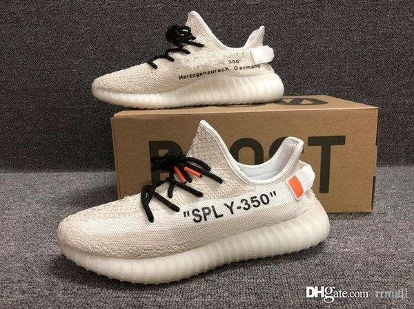 SPLY 350 V2 OF-Grey Static Butter Zebra Red Night Cream White Beluga 2.0 Bred 350 V2S Kanye West Running Shoes Sneakers Size 36-46