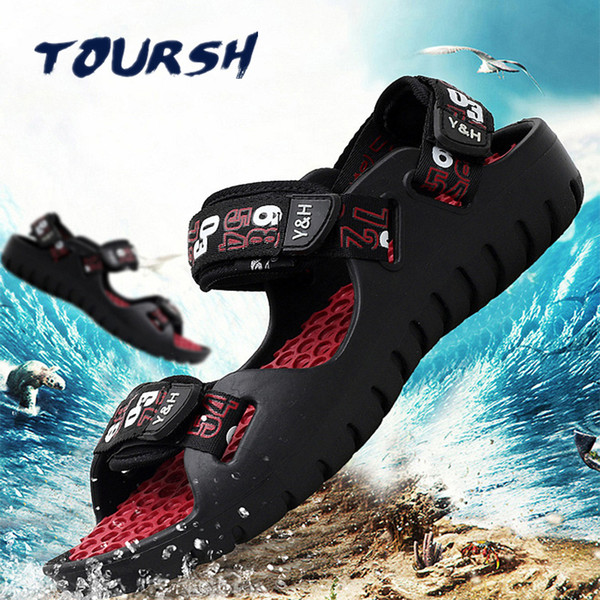 TOURSH Waterproof Sepatu Pria Outdoor Hiking Sandals Shoes Summer Shoes Mens Trekking Beach Men's Sneakers Krosovki