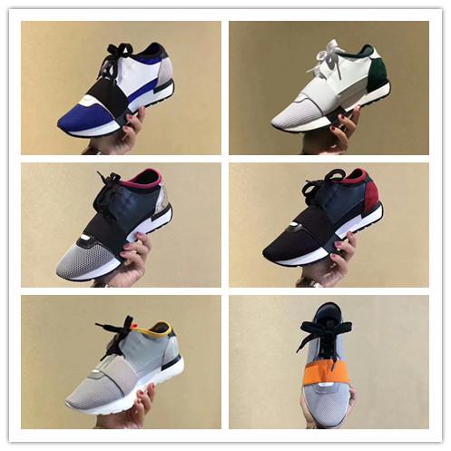 2018 WOMENS DESIGNER SNEAKERS RUNNING SHOES DESIGNER SHOES SPORTS BRAND RUNNERS FLATS Genuine Leather BRAND RACER LUXURY SNEAKERS 35-40