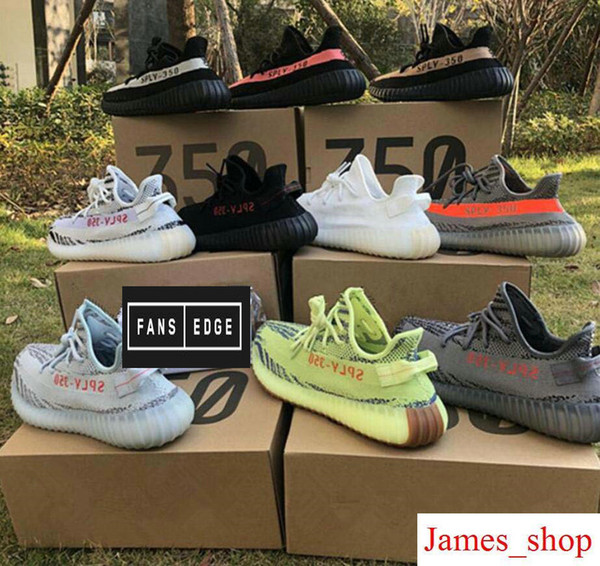 350 V2 B37572 Semi Frozen Yellow B37572 Blue Tint Grey AH2203 Beluga 2.0 Grey/Bold new color kanye west outdoor running shoes