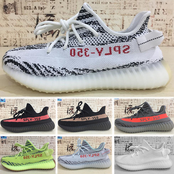 350 V2 Men Women Running Shoes Zebra Beluga 2.0 Black White Kanye West Mens Designer Trainer Sport Sneakers Size 36-45