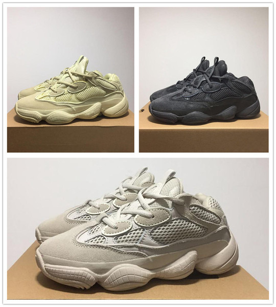 New Desert Rat 500 Salt Super Moon Yellow Utility Black Blush Designer Shoes 500 Cow Leather Running Shoes 3M Reflective Sneakers