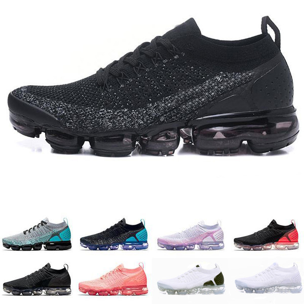 2018 Summer New Style Fly 2.0 Running Shoes For Men And Women Size 36-45 Black White Without Box