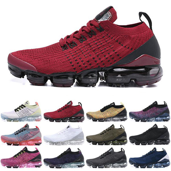 2019 New Fly 3.0 Men Women Running Shoes Triple Black White Blue Knit 2.0 Jogging Sneakers Designer Sport Shoes 36-46